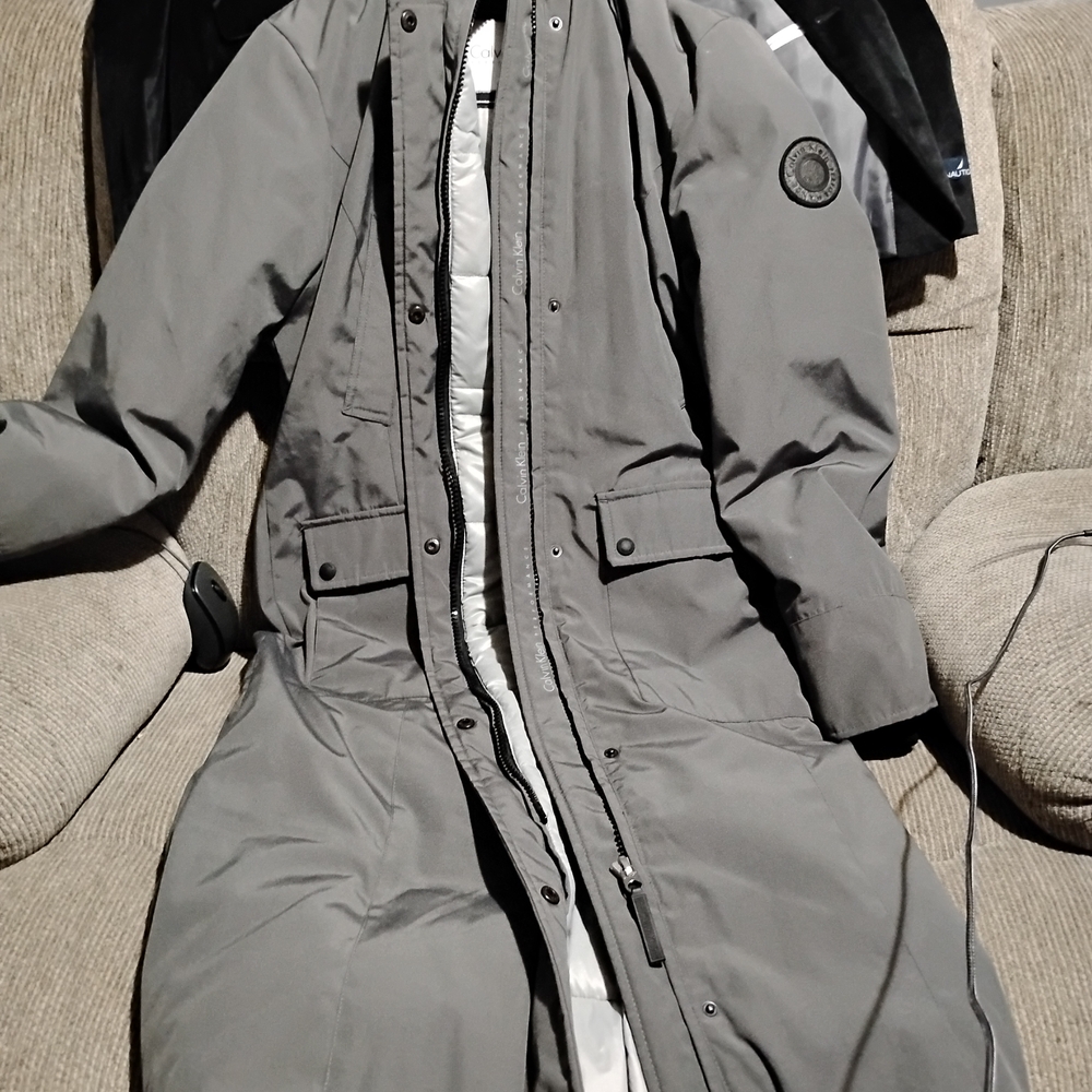 Calvin Klein Women's Gray Parka Coat